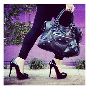 BALENCIAGA Agneau Giant Brogues City Black